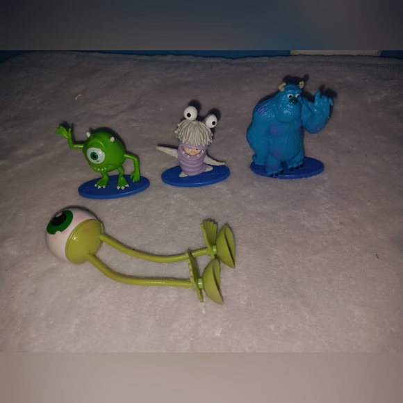 Disney Pixar 2019 Mattel Monsters Inc Mini Figures Lot of 4 Pre-owned - Picture 2 of 6